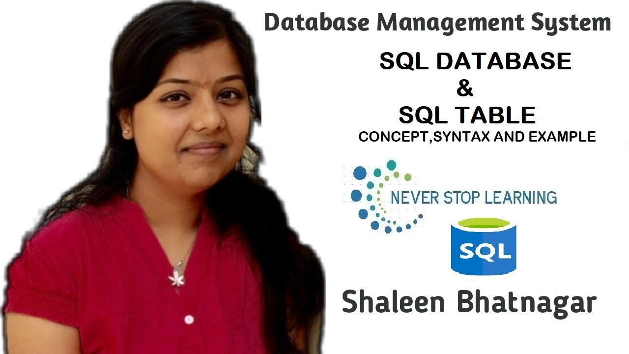 SQL Database and SQL Tables - YouTube