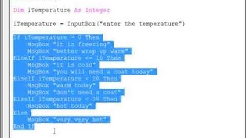 15. Introduction to Programming with VBA - The Block If Construct