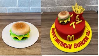 MCDONALD’S CAKE/HOW TO MAKE BURGER TOPPER 3D/CAKE TUTORIAL STEP BY STEP BY:CHEF BETHS KITCHEN