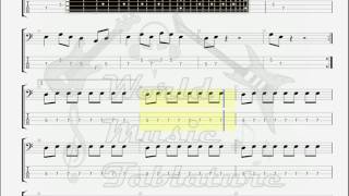 Video thumbnail of "Deep Purple   Black Night BASS GUITAR TAB"