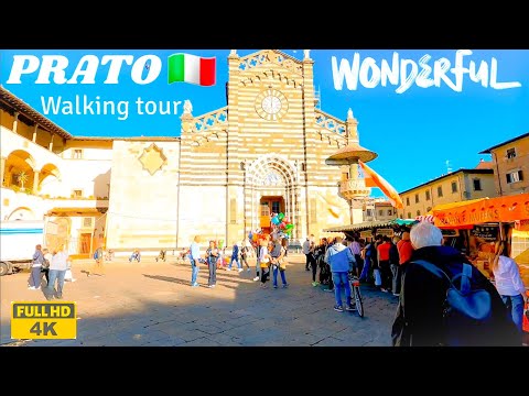 Prato Center  Walking Tour 🇮🇹 Italy 4K]