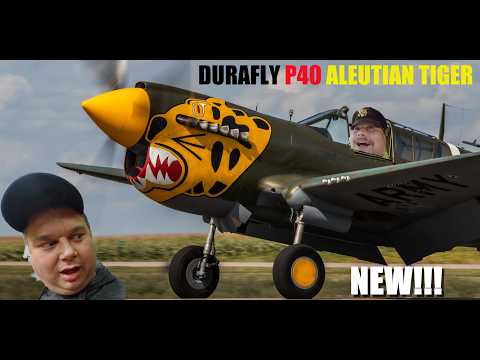New!!! Durafly Curtiss P-40 Warhawk V2 "aleutian Tiger" 1100mm (pnf) 4s Power Introduction