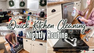 🌙QUICK NIGHT TIME KITCHEN CLEAN WITH ME | NIGHTLY CLEANING ROUTINE | CLEANING MOTIVATION
