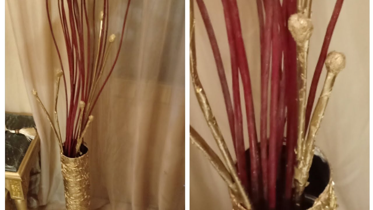 مش هتصدقى.عملت  فروع زرع ديكور  للفازة  . من اعاده تدوير ورق الجرائد و المناديل