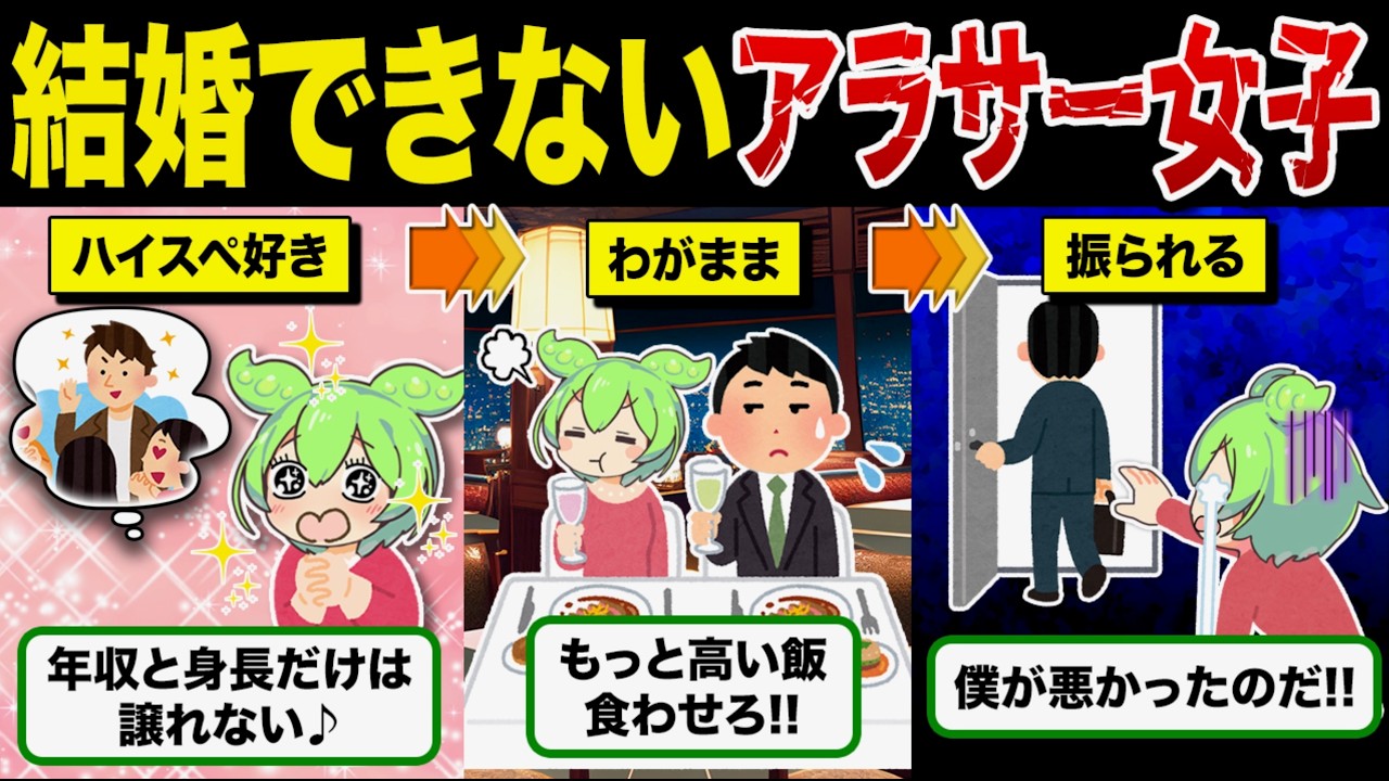 【有益】30歳目前で捨てられる女性の特徴【ずんだもん解説】