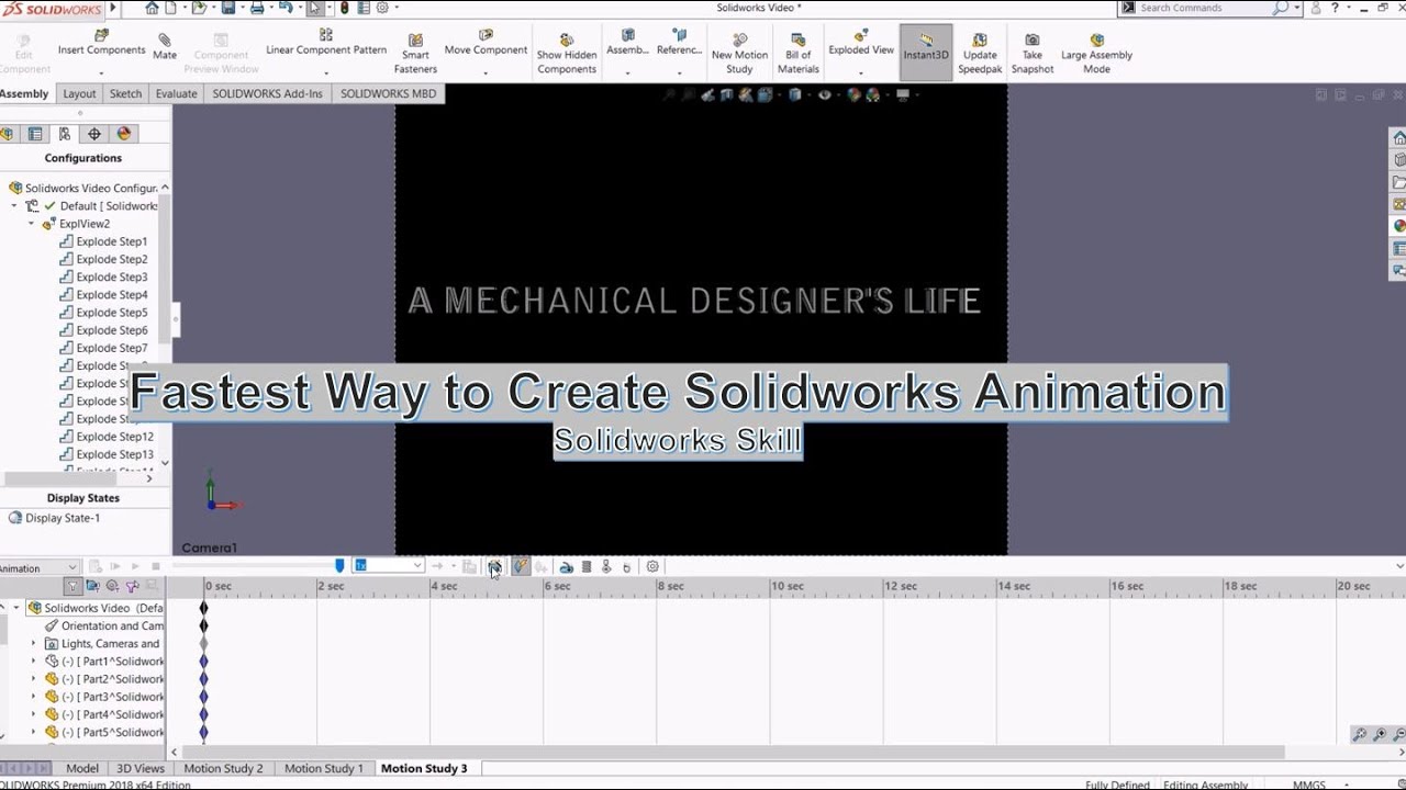 Solidworks: How to produce Solidworks Animation - YouTube