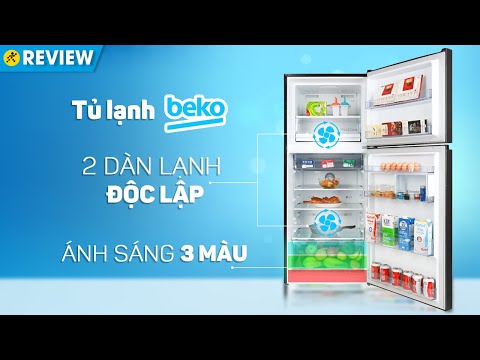 Video Tủ lạnh Beko 340 lít: 2 dàn lạnh, rau củ tươi lâu với... - youtube