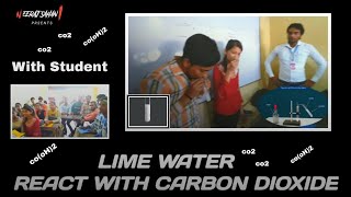 Lime water(Ca(OH)2) and CO2 Experiment in Class with Student