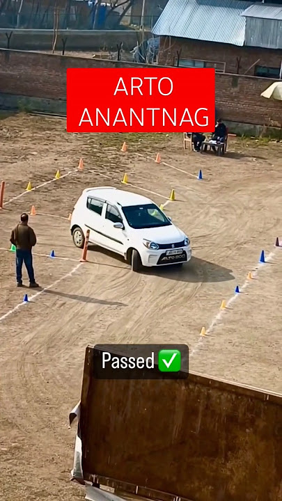 LMV Driving licence test in kashmir #arto #anantnag #kashmir#india#lmv#test#driving#alto800#passed##
