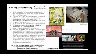 IB Visual Arts  HL, SL