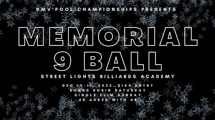 Memorial 9 Ball Open - Morning Round Robin groups