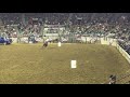 Dena kirkpatrick at 2018 denver prca rodeo winning the round on shawnee kate a 2005 mare