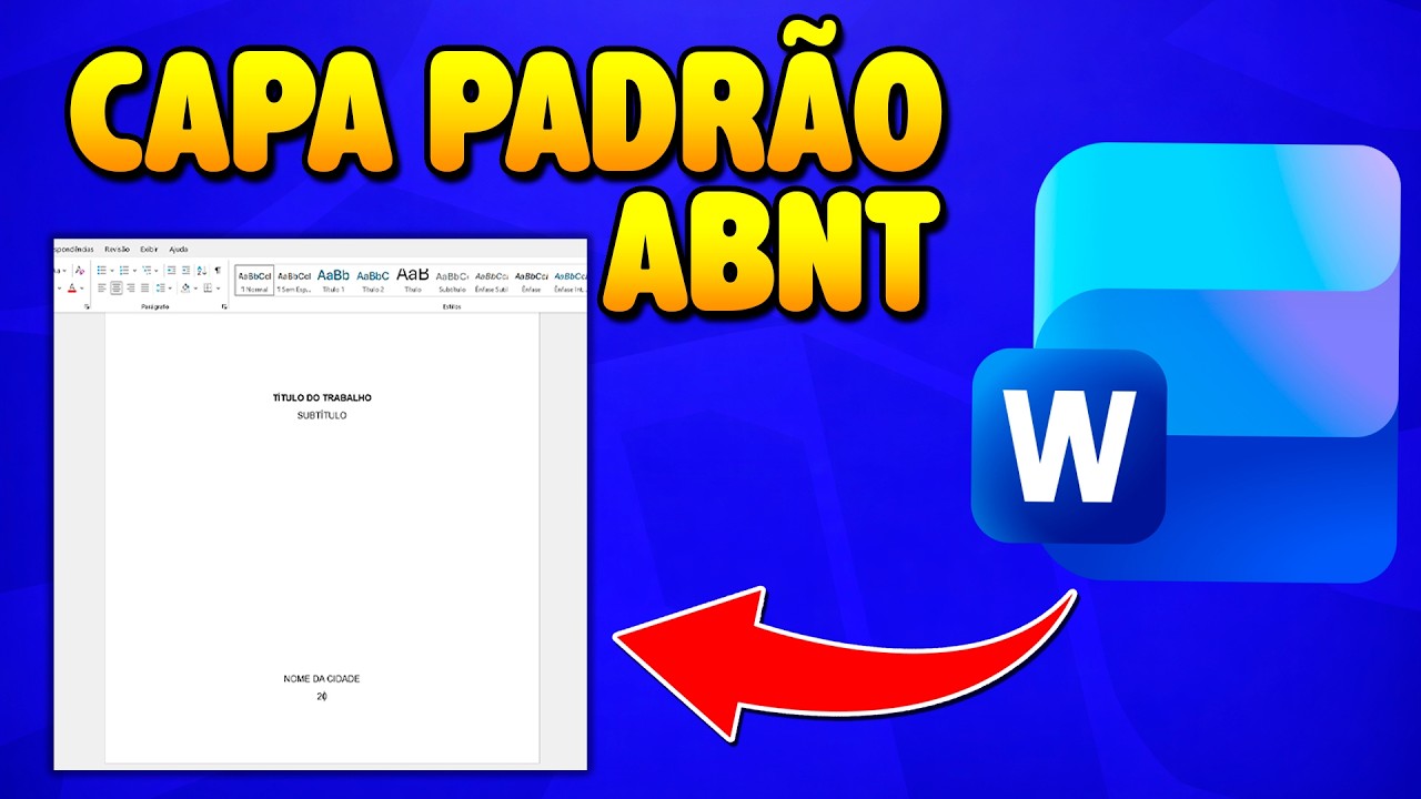 COMO FAZER CAPA PADRÃO ABNT EM 2026 (Rápido e Atualizado) - Passo a ...