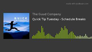 Famous Quick Tip Tuesday - Schedule Breaks Net Worth