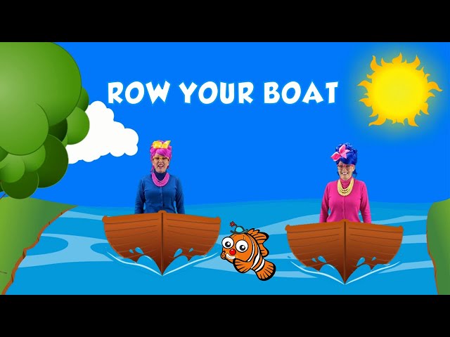 Row Row Row Your Boat | Yaya and Nono |  Nursery rhymes and circle time songs for preschoolers class=