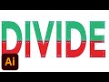 DIVIDE OBJECTS BELOW In Adobe Illustrator CC 2025 Tutorial