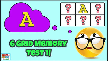 6 Grid Memory Test- Brain Break Video 1 for Kids