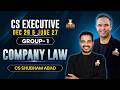 COMPANY LAW ONLINE LEC 1 CS EXECUTIVE | DEC 26 & JUNE 27 | CS SHUBHAM ABAD