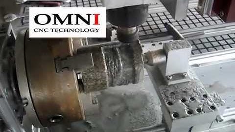 OMNI CNC Router works on cylinder marble