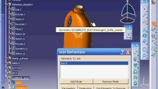 Catia V5 tutorial - Modeling a detergent bottle - Part 10/10