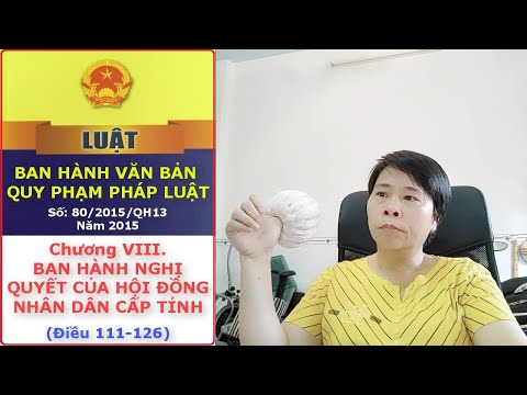 Luật Ban Hành VBQPPL 2015 - Chương 8. BAN HÀNH NGHỊ QUYẾT CỦA HỘI ĐỒNG NHÂN DÂN TỈNH (Điều 111-126)