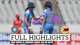INDIA WOMEN VS ZIMBABWE WOMEN 2ND ODI MATCH HIGHLIGHTS || IND-W VS ZIM-W HIGHLIGHTS || CRICKET GAME
