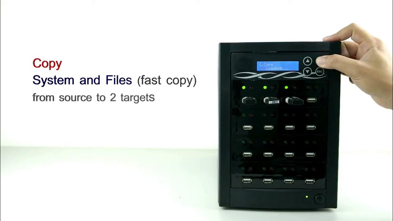 Tutorial on operations of using USB Duplicator Tower (Acumen Disc