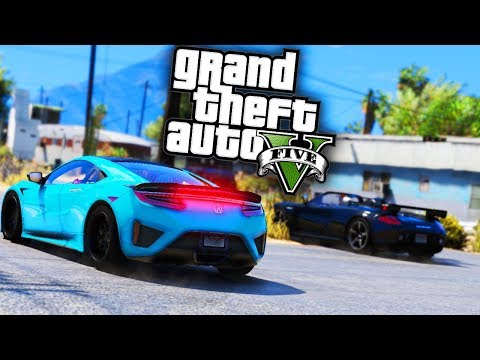 drag-racing-a-2017-acura-nsx!---gta-5-real-hood-life-2---day-62