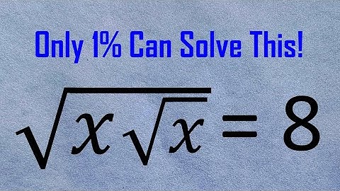 USA | Only 1% Can Solve This! | √(x√x)=8 | Mind-Blowing Math Trick 