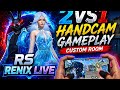 2 vs 1 HANDCAM GAMEPLAY CUSTOM GAMEPLAY VIDEO #freefire #longvideo / RS RENIX LIVE