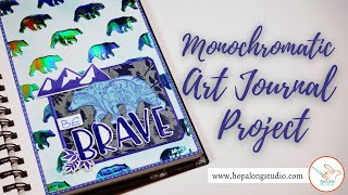 Monochromatic Art Journal Project with Deco Foil | Wild Whisper Designs