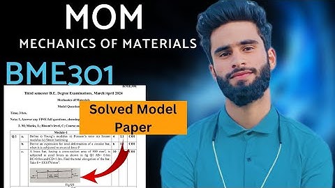 Mechanics Of Materials Solved Model Question Paper Q.No.1(c)| Problems On Bars📝