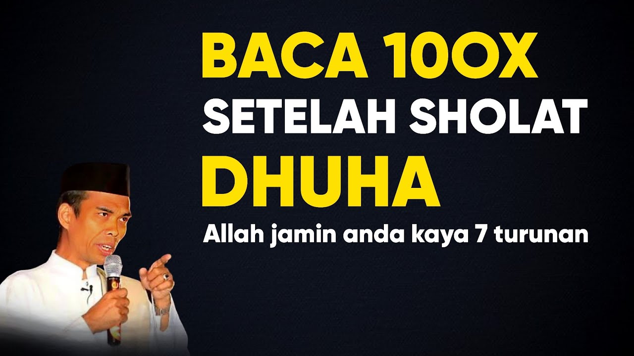 MasyaAllah, dzikir kaya raya baca 100x setelah sholat duha, allah jamin anda kaya raya 7 turunan