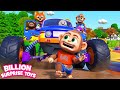 Monster truck robbery chaos at the park  kids adventure cartoons