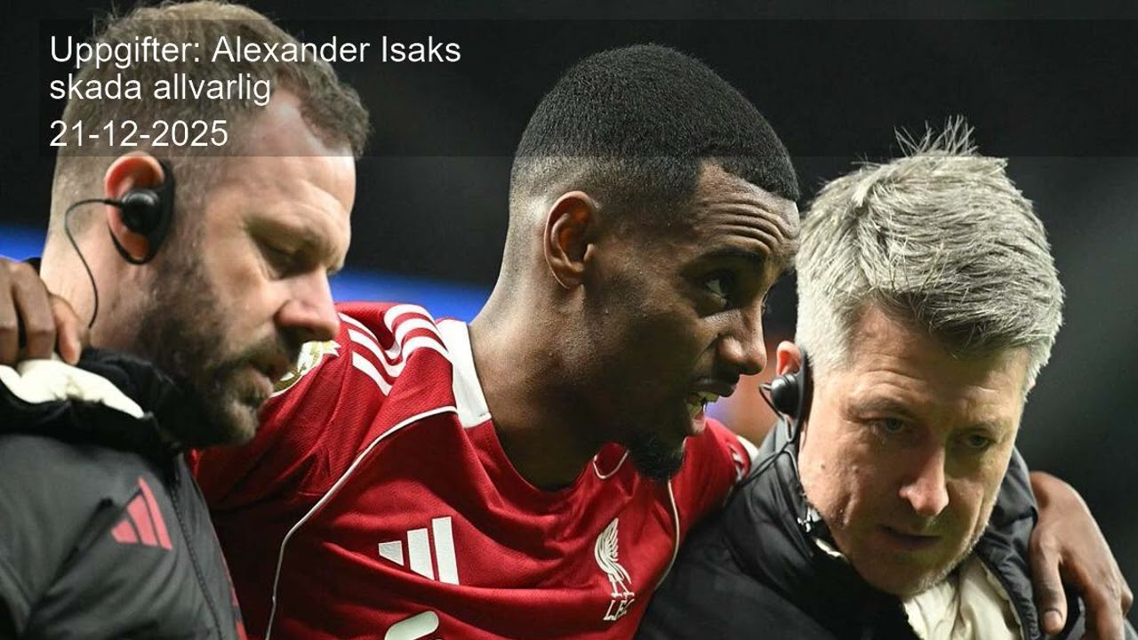 Uppgifter: Alexander Isaks skada allvarlig