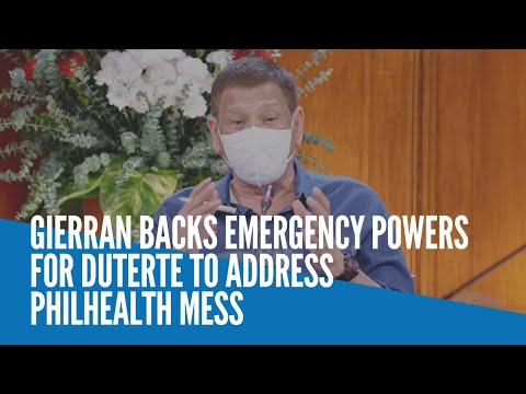 Gierran backs emergency powers for Duterte to address PhilHealth mess