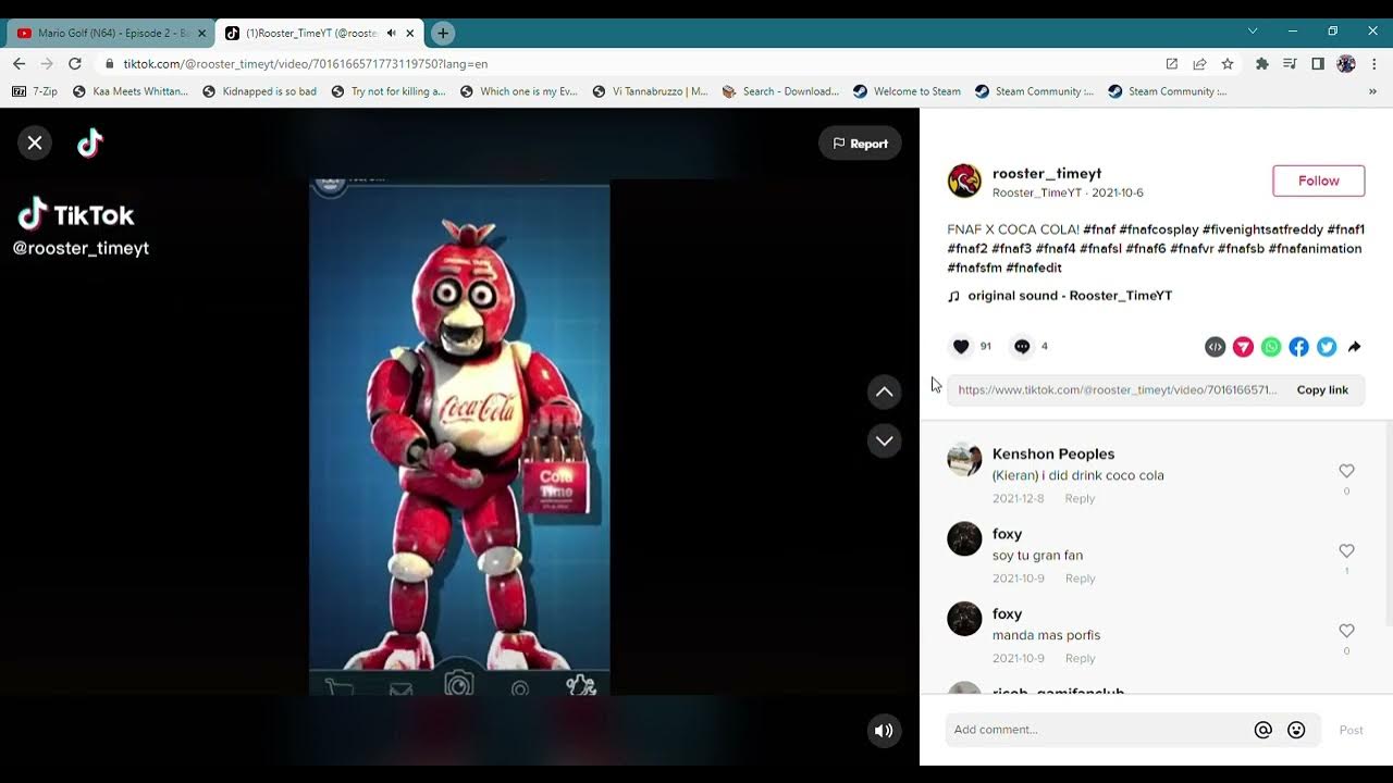 TikTok is Fun with Rooster_TimeYT or Rooster Time YT on FNAF Videos for