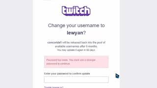 Changing Twitch Username @Ellnah-official