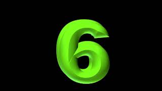 10 seconds countdown timer black screen 3D font