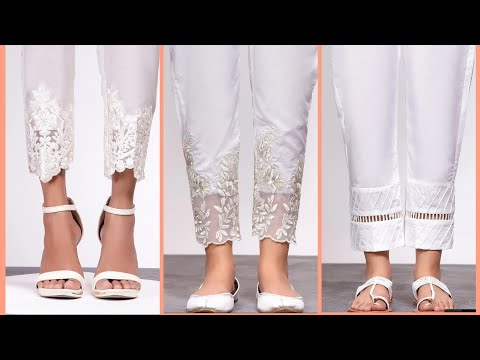 CIGARETTE PANTS ONLINE PAKISTANI LADIES WHITE COLOR