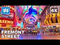 4K Fremont Street Experience in Las Vegas USA   Nightlife Walking Tour Travel Guide