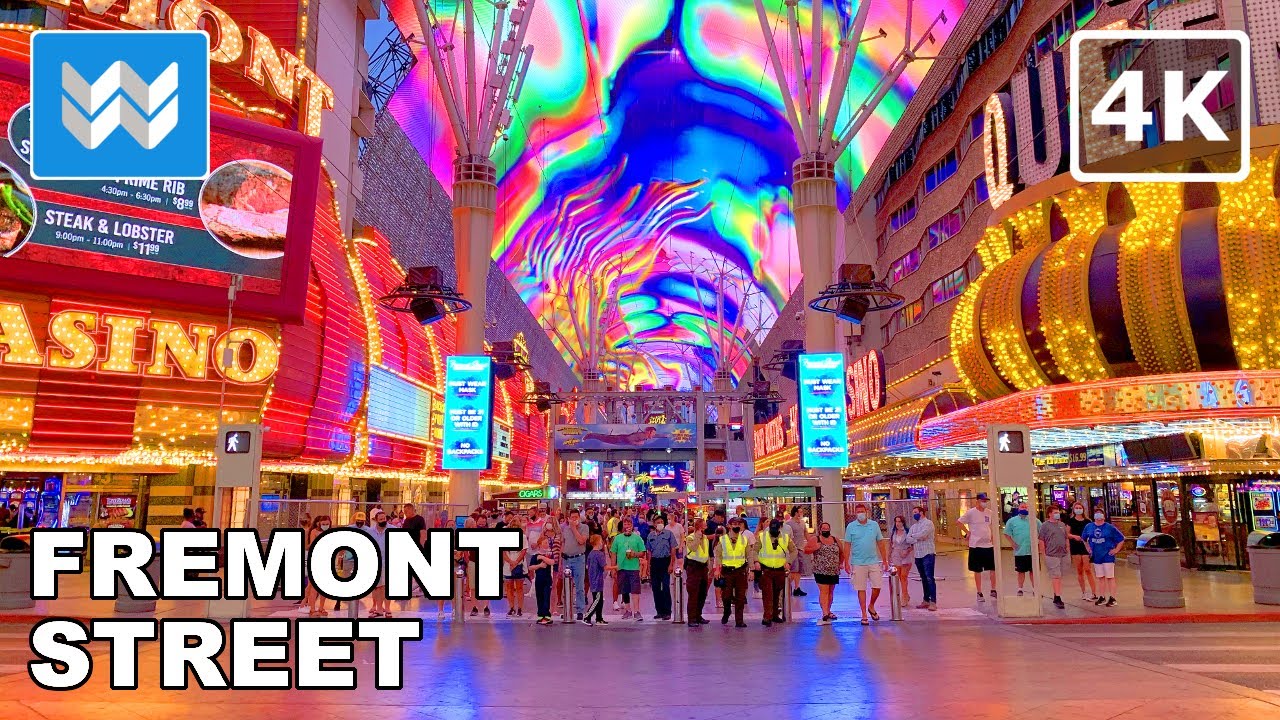 ⁣Fremont Street Experience - Las Vegas Walking Tour - Travel Guide 【4K】