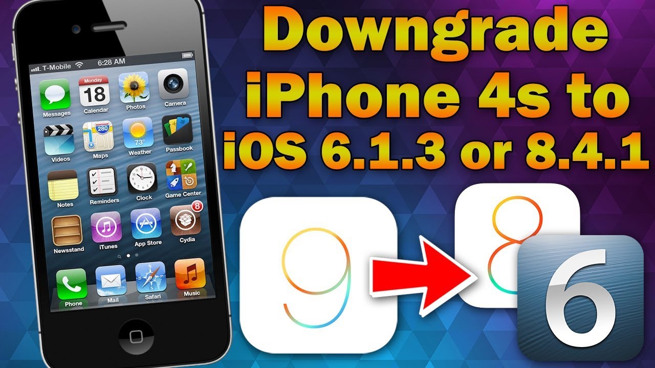 How To Downgrade Iphone 4s From Ios 9 3 5 To Ios 8 4 1 Ios 6 1 3 Without Shsh Blobs Ipodhacks142