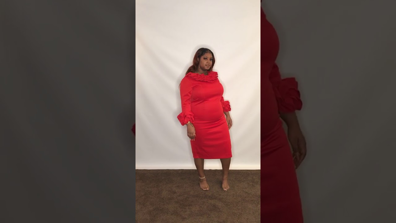 Lily & Taylor 4375 Red Dress