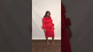 Lily & Taylor 4375 Red Dress