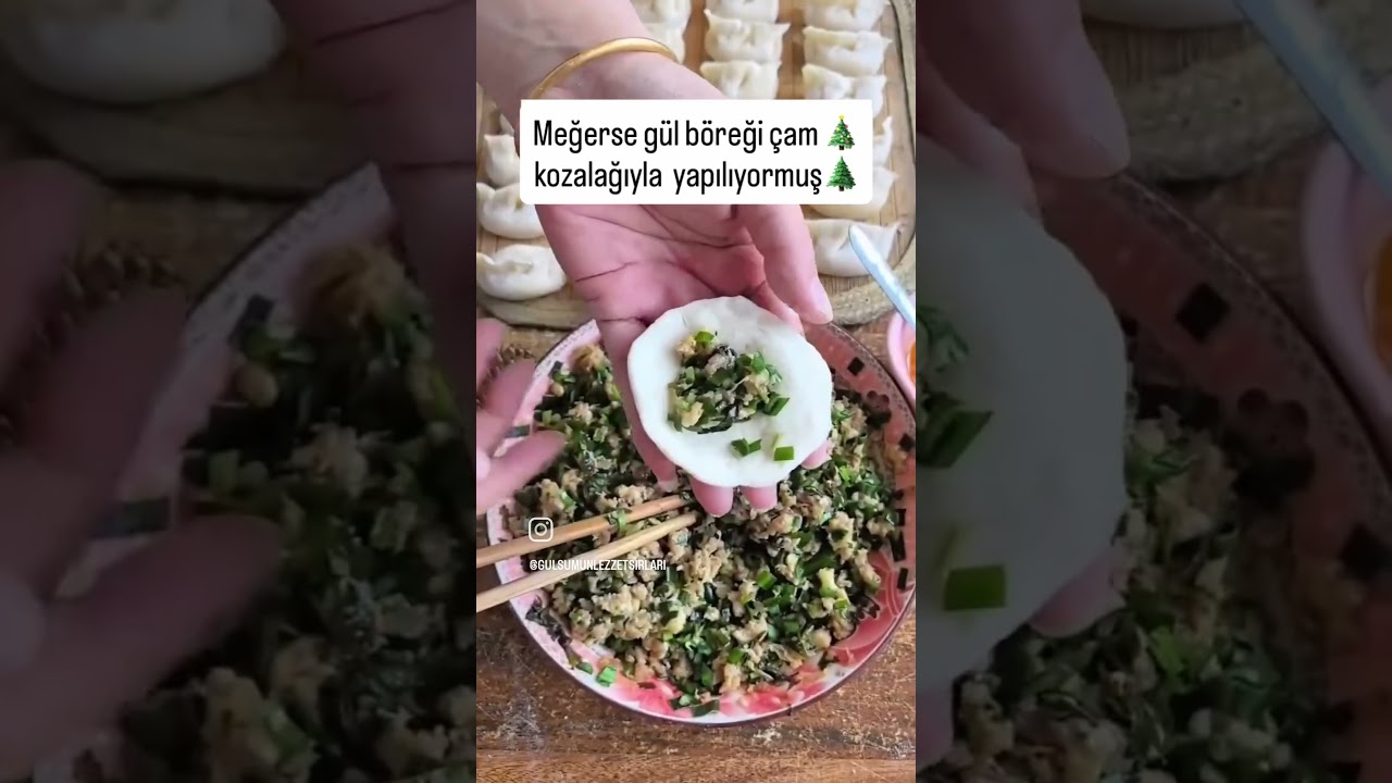 Kozalak 🌹 Gül böreği olunca #gülböreği  #mantı #börek  #pratiktarifler