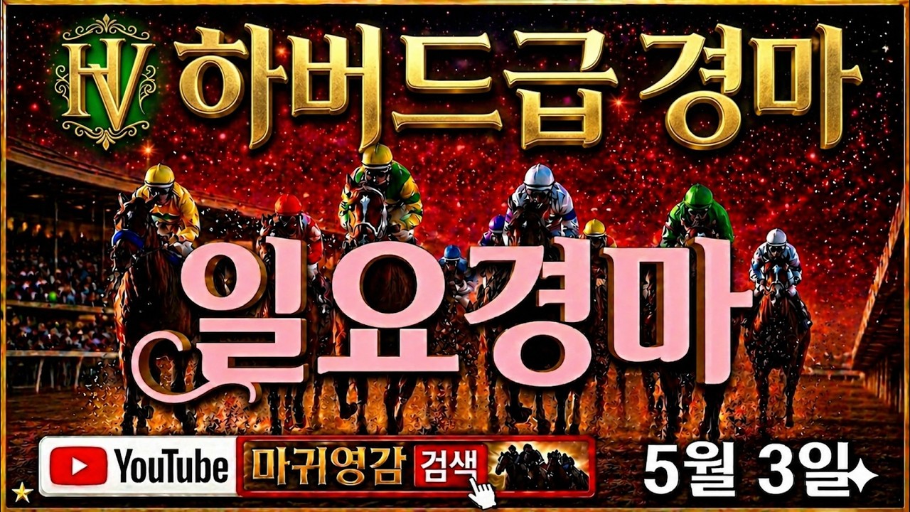 핵심 5개 경주 공개! 🔥📢 하버드급 경마