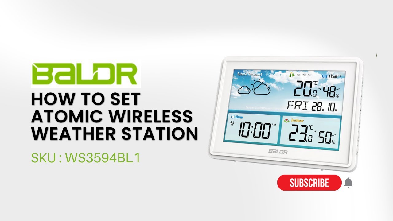 BALDR Indoor/Outdoor Wireless Weather Station With Sensor