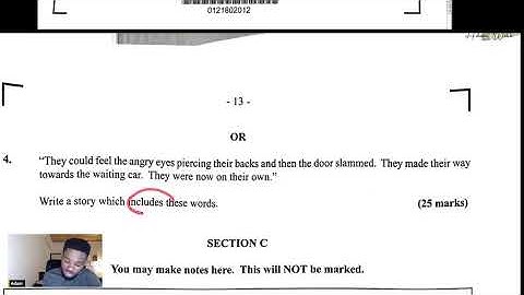 CSEC ENGLISH A PAST PAPER 2: STORY WRITING