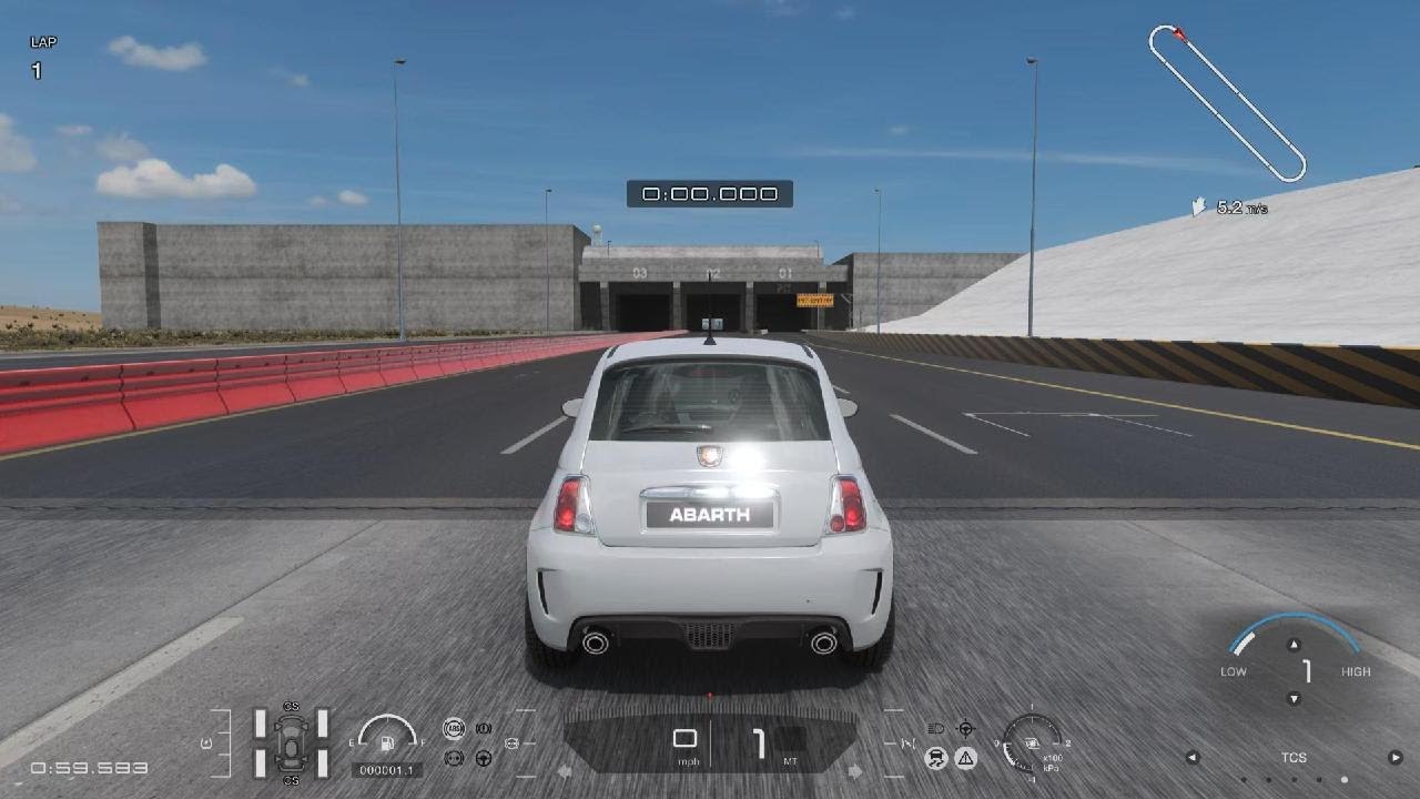 Gran Turismo 7 PS5: Abarth 500 Top Speed Run